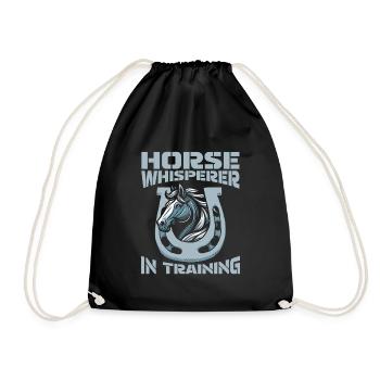 Pferd Reitsport Horse Whisperer - Turnbeutel - Schwarz - Vorne