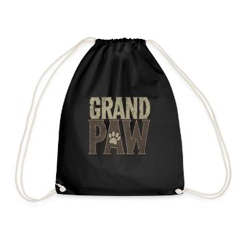 Opaw Funny Dog Opa Geschenk Opaw - Turnbeutel - Schwarz - Vorne