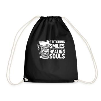 Sourire d’infirmière - Sac de sport léger - noir - Devant