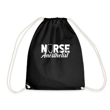 Krankenschwester Nurse Anesthetist - Drawstring Bag - black - Front