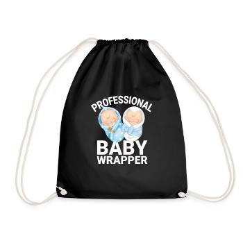 Professionelle Baby -Wrapper -Doula -Arbeit und Li - Turnbeutel - Schwarz - Vorne