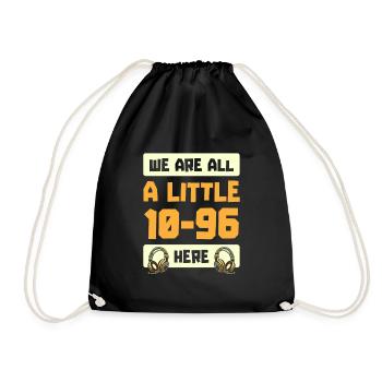 Emergency Call Control Center Operations Center - Drawstring Bag - black - Front
