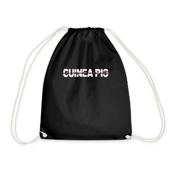 Guinea Pig Guinea Pig Ekg Heartbeat - Drawstring Bag - black - Front