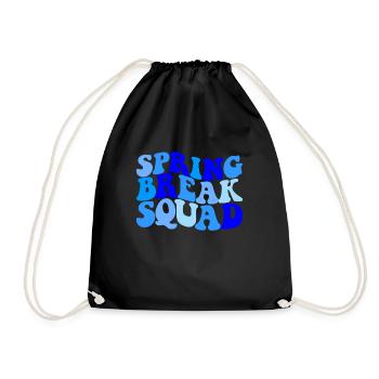 Spring Break Squad Herren Spring Break 2025 - Turnbeutel - Schwarz - Vorne