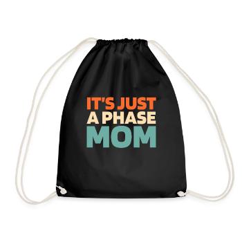 Mond Luna Just A Phase Moon - Drawstring Bag - black - Front