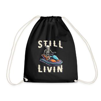 Jet Ski - Drawstring Bag - black - Front