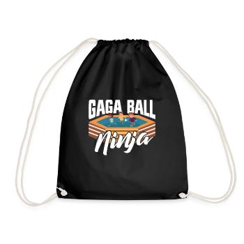Gaga Ball Ninja Dodgeball Spiel Girls Boy Gaga Bal - Turnbeutel - Schwarz - Vorne