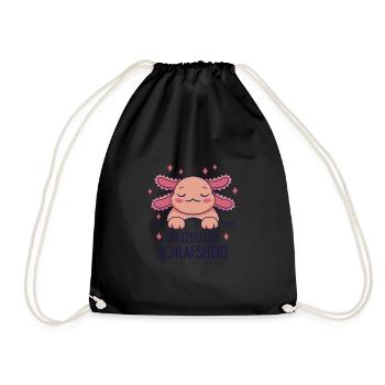 Drôle d’axolotl endormi - Sac de sport léger - noir - Devant