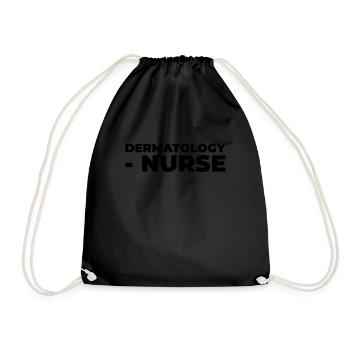 Krankenschwester - Turnbeutel - Schwarz - Vorne