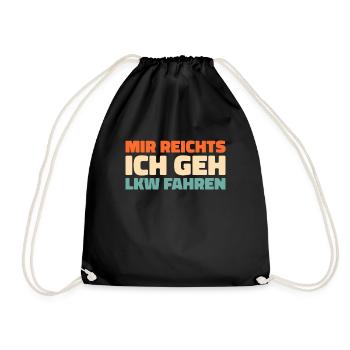 Truck Driver Trucker Truck Driver - Drawstring Bag - black - Front