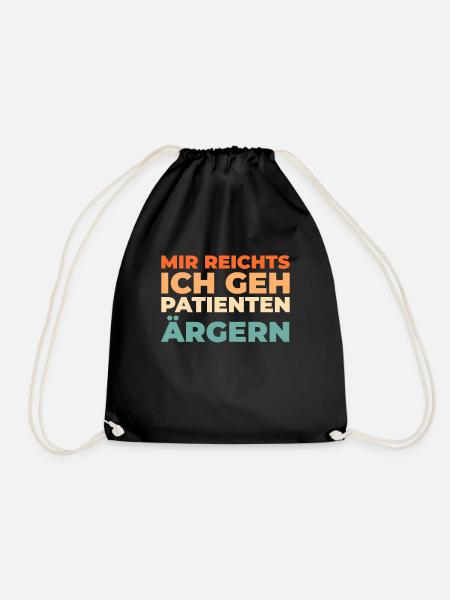 Krankenschwester - Turnbeutel - Schwarz