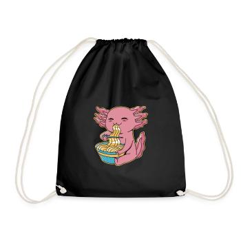 Lustiges Axolotl Ramen - Turnbeutel - Schwarz - Vorne