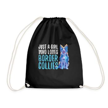 Einzigartiges Border Collie-Design für - Turnbeutel - Schwarz - Vorne