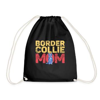 Border Collie Dad Mom Dog Lover Design - Turnbeutel - Schwarz - Vorne
