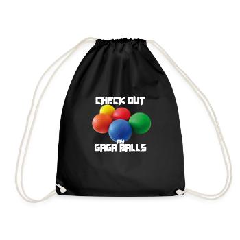 Schauen Sie sich mein Gaga Balls Dodgeball-Spiel G - Turnbeutel - Schwarz - Vorne