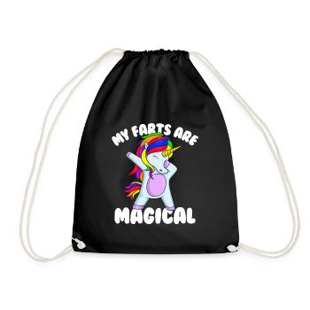 Meine Fürze sind ein magisches, peinliches Einhorn - Turnbeutel - Schwarz - Vorne