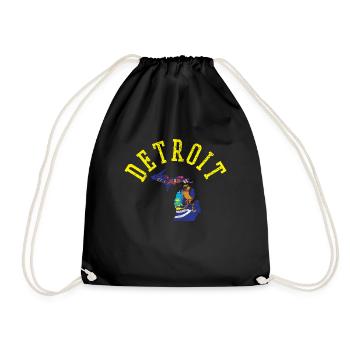 Detroit USA Pride Drapeau patriote Indépendance - Sac de sport léger - noir - Devant
