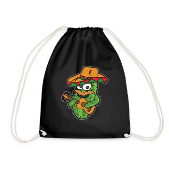 Embrace your fun side with Let's Fiesta - Drawstring Bag - black - Front