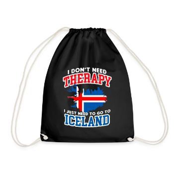 Drapeau islandais embrassant le design des aurores boréales - Sac de sport léger - noir - Devant