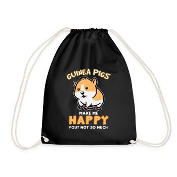 Guinea pigs don't make me so much - Drawstring Bag - black - Front