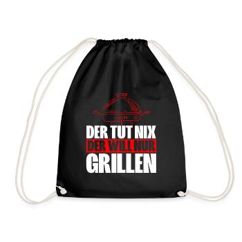 Erweitern Sie Ihr Grillspiel Mit Diesem - Turnbeutel - Schwarz - Vorne