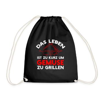 Grillmeister Bbq Adventure Await Your Mastery - Turnbeutel - Schwarz - Vorne