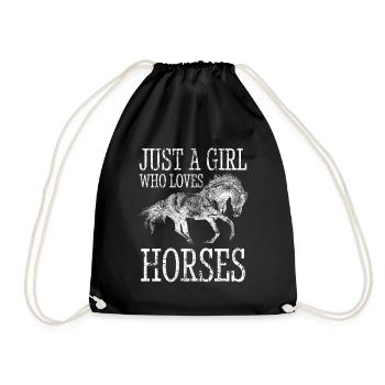 Gallop in style with unique horse designs - Drawstring Bag - black - Front