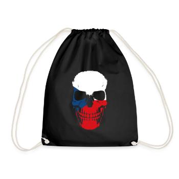 Czech Republic Flag Pride Czechia Prague - Drawstring Bag - black - Front