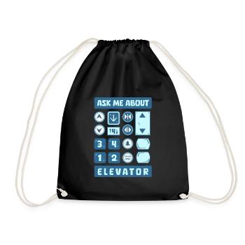 Elevator Elevator - Drawstring Bag - black - Front