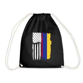 Kolumbien-amerikanische Flagge kolumbianischer Ame - Turnbeutel - Schwarz - Vorne
