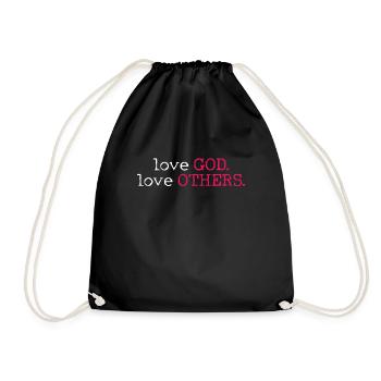 Aimez Dieu, aimez les autres, - Sac de sport léger - noir - Devant