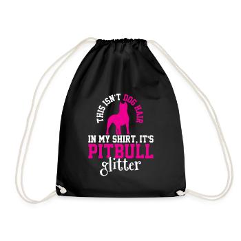 That's not dog hair, it's glitter - Drawstring Bag - black - Front