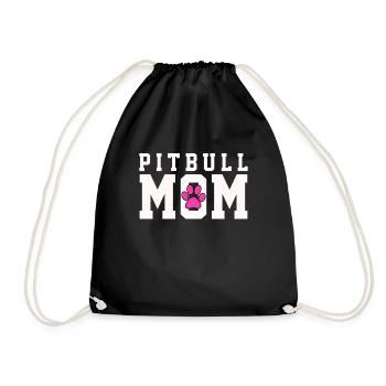 Conception de mère pitbull pour sauvage et aimant - Sac de sport léger - noir - Devant