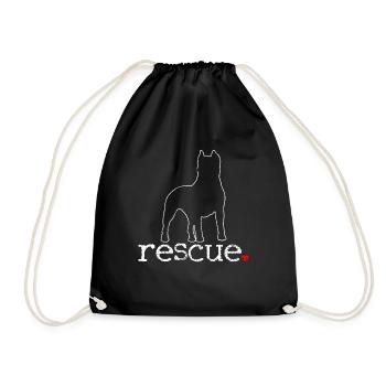 Conception d’illustration unique par Pitbull Rescue - Sac de sport léger - noir - Devant