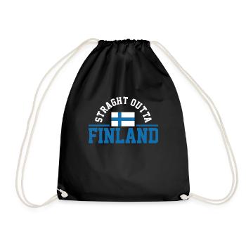 Design scandinave vibrant avec finnois - Sac de sport léger - noir - Devant