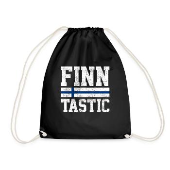 Unique Scandinavian art with - Drawstring Bag - black - Front