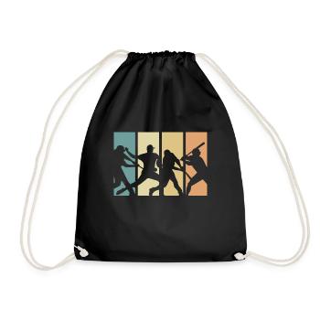 Baseball-Retro-Evolution-Design für - Turnbeutel - Schwarz - Vorne