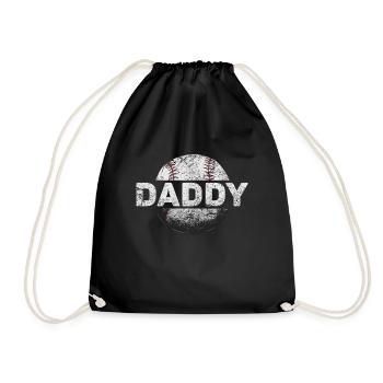 Cooler Baseball-Vater, lustiger - Turnbeutel - Schwarz - Vorne