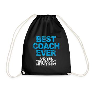Lustige Baseball-Trainer-Sprüche für coole Fans - Turnbeutel - Schwarz - Vorne