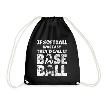Hilarious Quotes for Baseball and - Drawstring Bag - black - Front