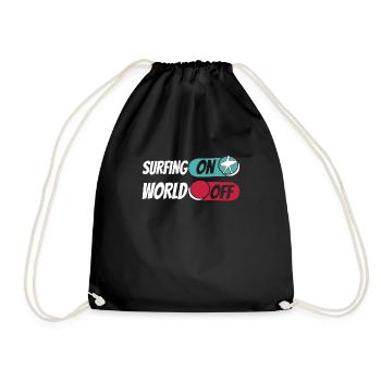 Surfer Surfen Surfer sur World Off - Sac de sport léger - noir - Devant