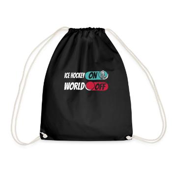 Eishockey Ice Hockey On World Off - Drawstring Bag - black - Front