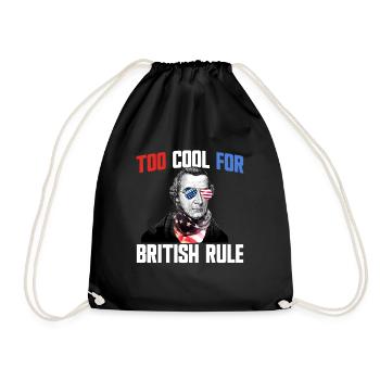 Zu cool für die britische Herrschaft Patrick Henry - Turnbeutel - Schwarz - Vorne