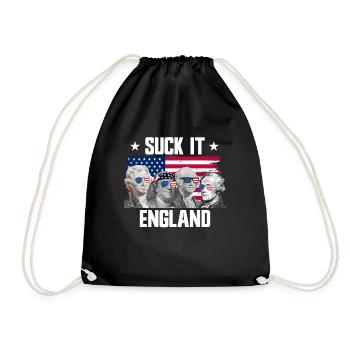 Suck It England Gründerväter 4. Juli - Turnbeutel - Schwarz - Vorne