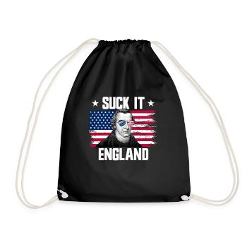 Suck It England Gründerväter von Patrick Henry - Turnbeutel - Schwarz - Vorne