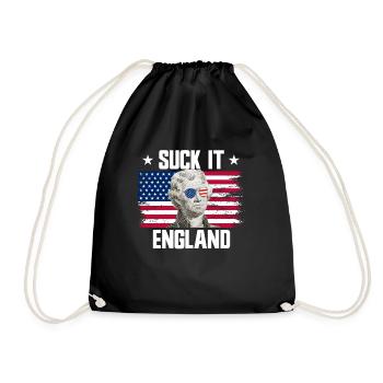 Suck It England Thomas Jefferson 4. Juli - Turnbeutel - Schwarz - Vorne