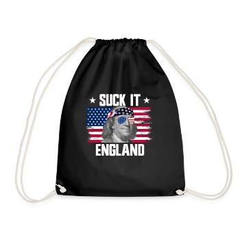 Suck It England Ben Franklin Gründerväter - Turnbeutel - Schwarz - Vorne