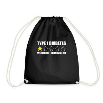 Typ-1-Diabetes würde Diabetes nicht empfehlen. Lus - Turnbeutel - Schwarz - Vorne