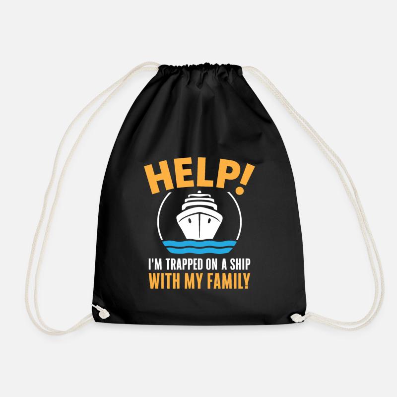Cruise Funny - Drawstring Bag - black