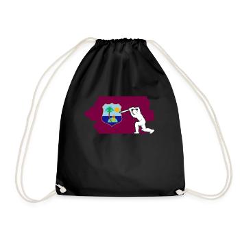 Westindische Flaggen-Cricket-Fans Westindisches Cr - Turnbeutel - Schwarz - Vorne